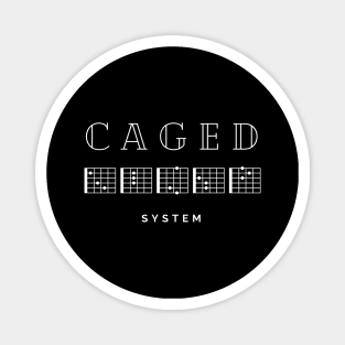 Caged System Guitar Chords Dark Theme Magnet